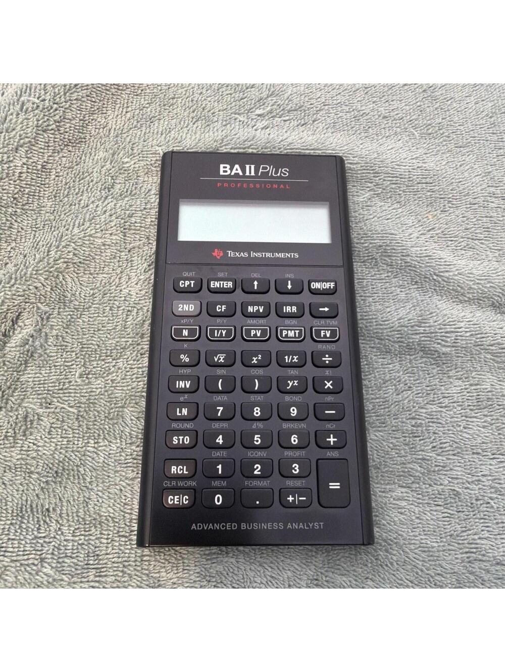 Texas Instruments BA II Plus Professional Financial Calculator - Tested & Works